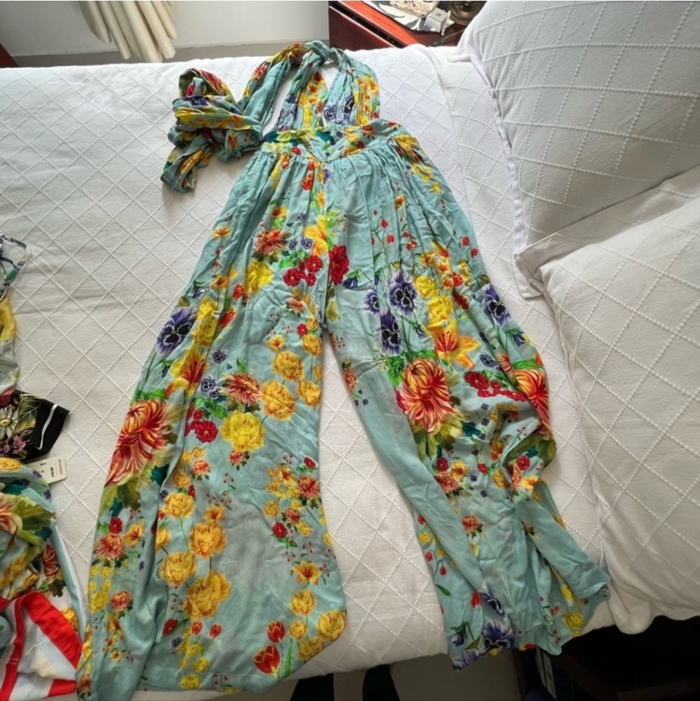 Agua Bendita Florence bouk wide leg jumpsuit large - Picture 14 of 14